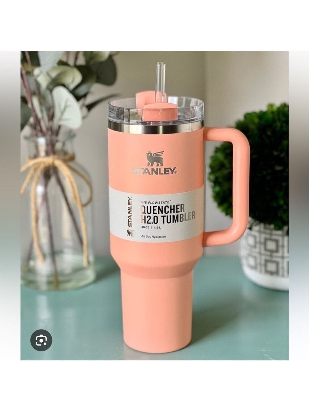 STANLEY 40oz Stainless Steel H2.0 FlowState Quencher Tumbler Melon Target